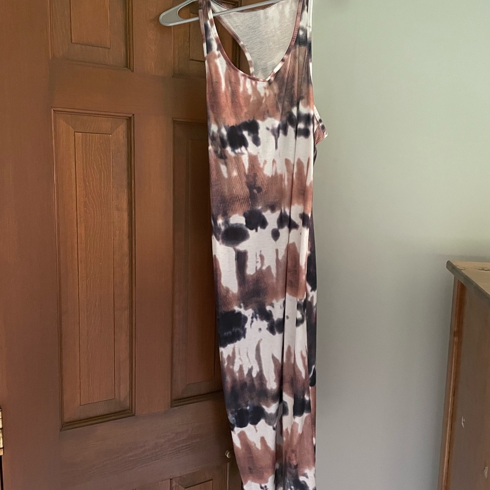 SHEIN Tie dye racer back bodycon dress